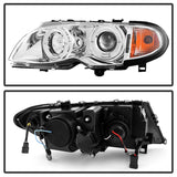 Spyder BMW E46 3-Series 02-05 4DR Projector Headlights 1PC LED Halo Chrm PRO-YD-BMWE4602-4D-AM-C - 5042408