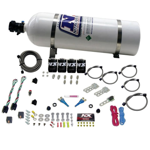 Nitrous Express GM EFI Dual Stage Nitrous Kit (50-150HP x 2) w/15lb Bottle - 20224-15