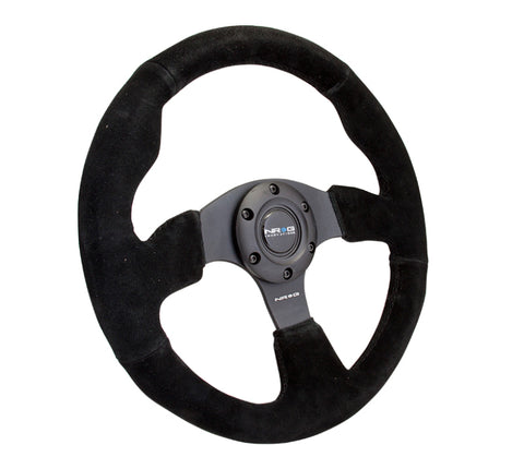 NRG Reinforced Steering Wheel (320mm) Suede w/Black Stitch - RST-012S