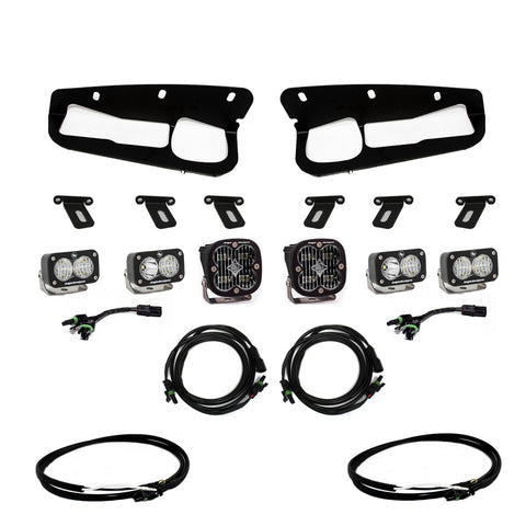 Baja Designs 2021+ Ford Bronco Clear SAE Fog Pocket Kit w/Upfitter - 447761UP