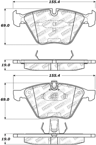 StopTech Street Select Brake Pads - Front - 305.09180