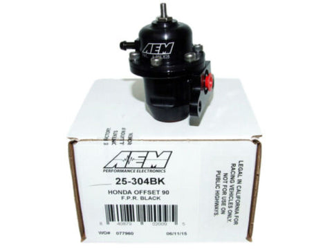 AEM 96-97 Acura CL / 94-97 Accord / 96-00 Civic Ex Black Adjustable Fuel Pressure Regulator - 25-304BK