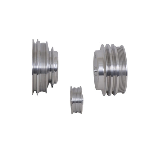 BBK 85-97 GM Truck 305 350 Underdrive Pulley Kit - Lightweight CNC Billet Aluminum (3pc) - 1598