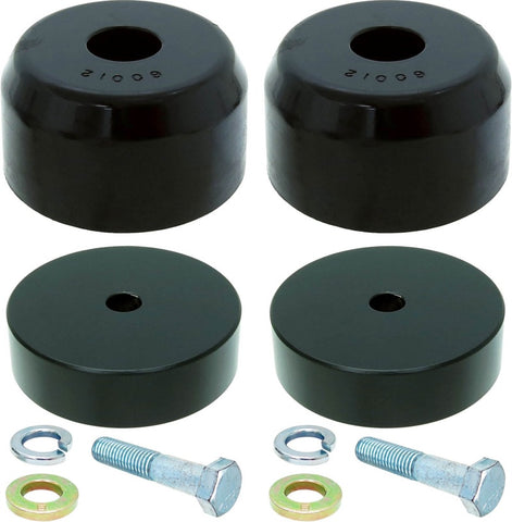 RockJock JK Bump Stop Kit Front w/ Billet Aluminum Spacers Urethane RockJock Bump Stops Hardware - CE-9807FBSK