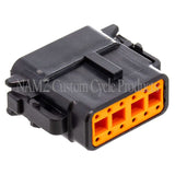 NAMZ Deutsch DTM 12-Position Plug w/12 Stamped Terminals & Wedgelock - Black (HD 74119-98BK) - MDP-12B