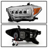 Spyder 16-20 Toyota Tacoma Halogen Model Only High-Power LED Headlights - Chrome PRO-YD-TT16HALAP-C - 5088369