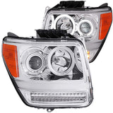 ANZO 2007-2012 Dodge Nitro Projector Headlights w/ Halo Chrome (CCFL) G2 - 111144