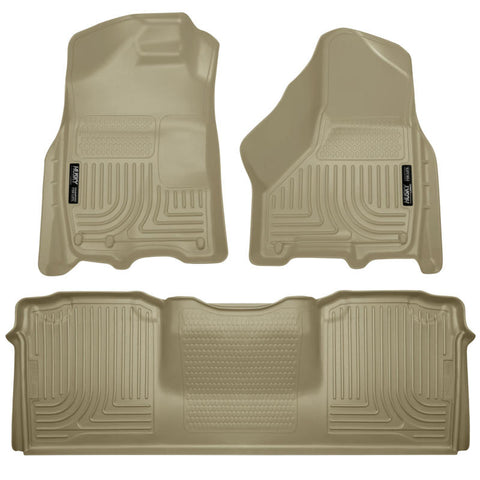 Husky Liners 10-12 Dodge Ram 2500/3500 Mega Cab WeatherBeater Combo Tan Floor Liners - 99043