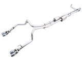 AWE Tuning 22-23 GMC Sierra 1500 AT4X 6.2L 0FG Catback Split Dual (Flat Bumper) - Chrome Silver Tips - 3015-42284