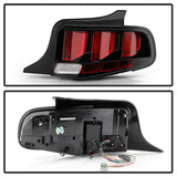 Spyder 10-12 Ford Mustang Red Light Bar LED Sequential Tail Lights - Blk ALT-YD-FM10-RBLED-BK - 5085092