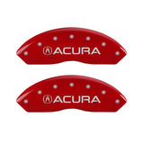 MGP 4 Caliper Covers Engraved Front Acura Engraved Rear TSX Red finish silver ch - 39016STSXRD