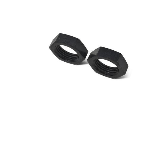 Russell Performance -8 AN Bulkhead Nuts 3/4in -16 Thread Size (Black) - 661903