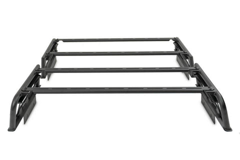 DV8 Offroad 07-23 Toyota Tundra / 09-23 Ford F150 Raptor MTO Series Bed Rack -  2pc Adj. - RRUN-03