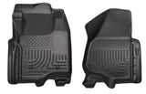 Husky Liners 11-12 Ford Super Duty Crew & Extended Cab WeatherBeater Front Row Black Floor Liners - 18731