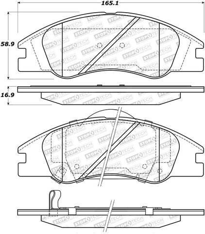 StopTech Street Brake Pads - 308.10740