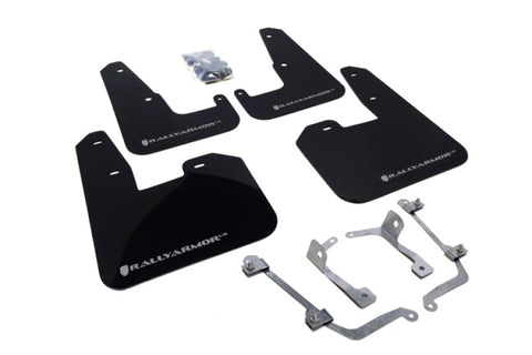 Rally Armor 08-11 Subaru STI (Hatch Only) / 11-14 WRX (Hatch Only) Black UR Mud Flap w/Silver Logo - MF15-UR-BLK/SIL