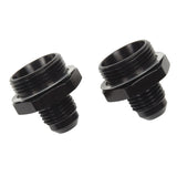 Russell Performance -6 AN Carb Adapter Fittings (2 pcs.) (Black) - 640223