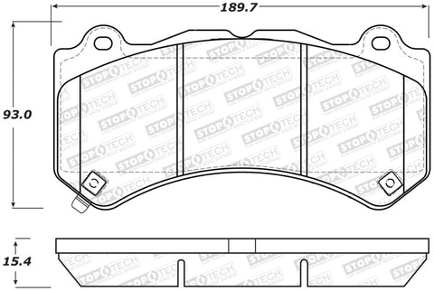 StopTech Performance 15-17 Dodge Charger/Challenger Front Brake Pads - 309.14051