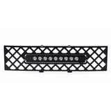 Putco 11-14 Ford F-150 - EcoBoost Bumper Grille Insert - Black SS Diamond w/ 10in Luminix Light Bar - 85182L