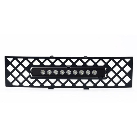 Putco 11-14 Ford F-150 - EcoBoost Bumper Grille Insert - Black SS Diamond w/ 10in Luminix Light Bar - 85182L