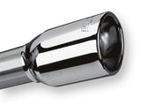 Borla Universal Polished Tip Single Oval Rolled Angle-Cut w/Clamp (inlet 2 1/4in. Outlet 3 5/8 x 2 1 - 20153