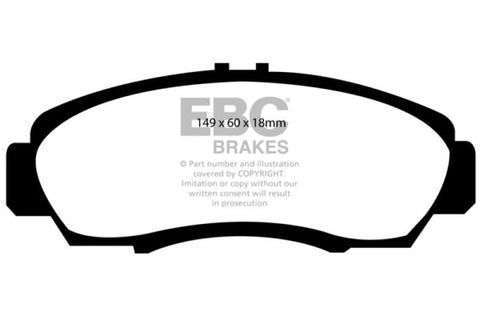 EBC 01-03 Acura CL 3.2 Ultimax2 Front Brake Pads - UD787