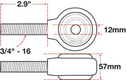 SPC Performance XAXIS Rod End Ball Joint - 15780