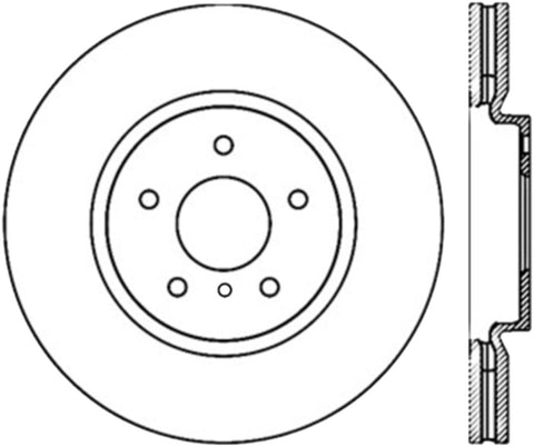 StopTech Power Slot 09 Nissan 370z / 08-09 Infiniti G37 Slotted Front Left CRYO Rotor - 126.42100CSL