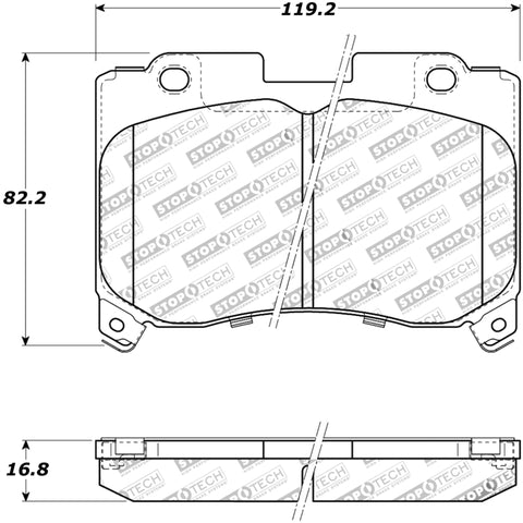 StopTech Street Touring 5/93-98 Toyota Supra Turbo Front Brake Pads - 308.06290