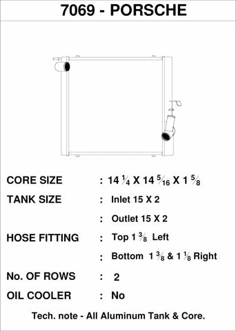 CSF Porsche 911 Carrera (991.2)/Turbo/GT3/GT3 RS (991) Left Side Radiator - 7069