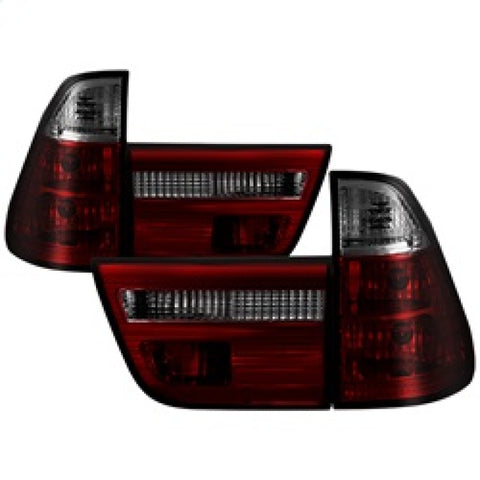 Spyder BMW E53 X5 00-06 4PCS Euro Style Tail Lights- Red Smoke ALT-YD-BE5300-RS - 5000842