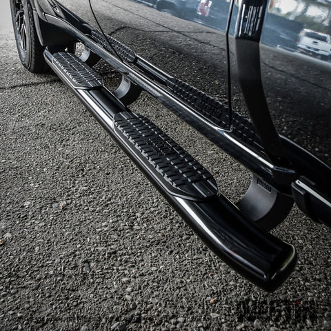 Westin 19-20 Chevrolet Silverado/GMC Sierra 1500 Double Cab PRO TRAXX 5 Oval Nerf Step Bars - Black - 21-54125