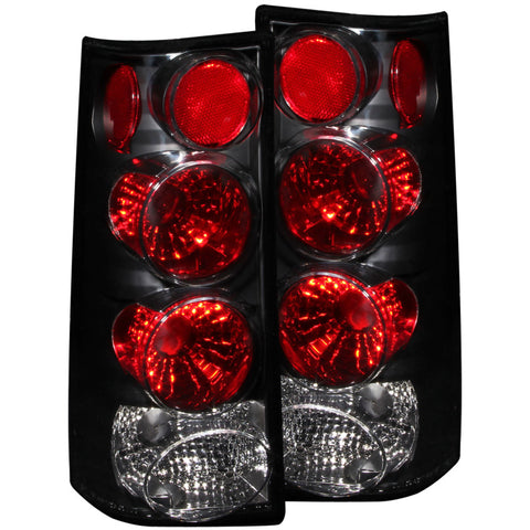 ANZO 1996-2002 Gmc Savana Taillights Black - 211148