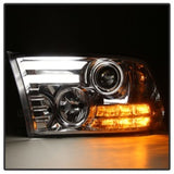 Spyder Dodge Ram 09-12 Projector Headlights Light Bar DRL Chrome PRO-YD-DR09-LBDRL-C - 5080998