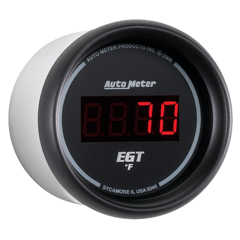 Autometer Z Series 52mm 0-2000 Deg F Digital EGT/Pyrometer Gauge - 6345