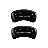 MGP 4 Caliper Covers Engraved Front & Rear Gen 4/Camaro Black finish silver ch - 14027SCA4BK