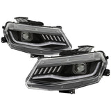 Spyder Chevy Camaro 16-18 (Do Not Fit Halogen) Projector Headlights Black PRO-YD-CCAM16HIDSI-SEQ-BK - 5087379