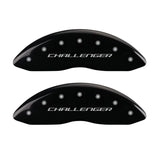 MGP 4 Caliper Covers Engraved Front Block/Challenger Engraved Rear Vintage Style/RT Blk fnsh slvr ch - 12001SCBRBK