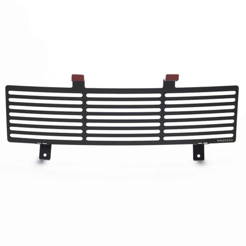 Putco 11-16 Ford SuperDuty - Stainless Steel Black Bar Design Bumper Grille Inserts - 87165