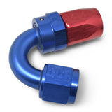 Russell Performance -12 AN Red/Blue 150 Degree Full Flow Swivel Hose End (With 1-1/8in Radius) - 613480