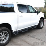 Westin 2019 Chevrolet Silverado/Sierra 1500 (5.5ft) Drop Wheel to Wheel Nerf Step Bars - Txt Black - 56-534685