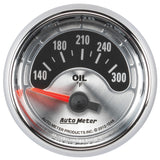 Autometer American Muscle 2-1/16in Short Sweep Electric 140-300 Deg F Oil Temp Gauge - 1248