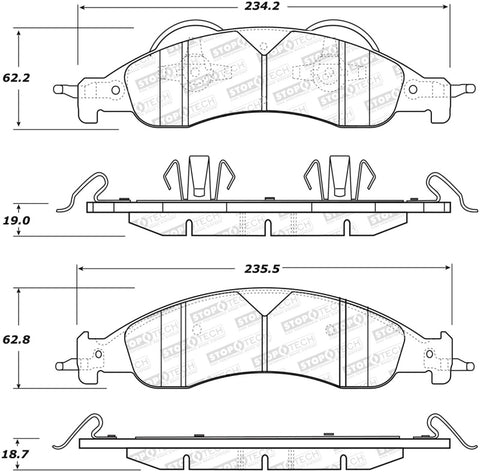 StopTech Street Brake Pads - 308.12780