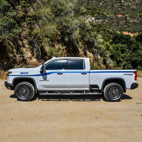 Westin 2020 Chevy Silverado 2500 Crew Cab (6.5ft Bed) R5 M-Series XD W2W Nerf Bars - Textured Black - 28-5234765