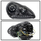 Spyder Porsche Cayenne 03-06 Projector Xenon/HID Model- DRL LED Blk PRO-YD-PCAY03-HID-DRL-BK - 5080967