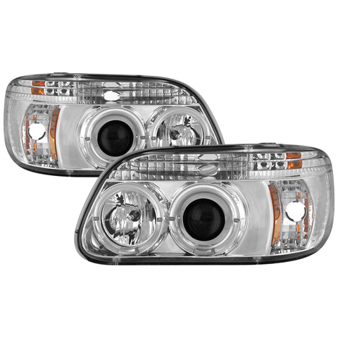 Spyder Ford Explorer 95-01 1PC Projector Headlights LED Halo Chrm PRO-YD-FEXP95-HL-1PC-C - 5010148