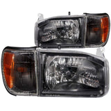 ANZO 1999-2004 Nissan Pathfinder Crystal Headlights Black - 111051