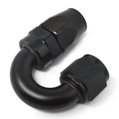 Russell Performance -8 AN Black 180 Degree Full Flow Swivel Hose End - 613515