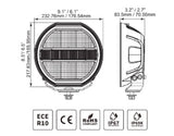 Go Rhino Xplor Blackout Series Maxline LED Hi/Low Beam w/Multi DRL (Surface Mount) 7in. - Blk - 751080711CRS