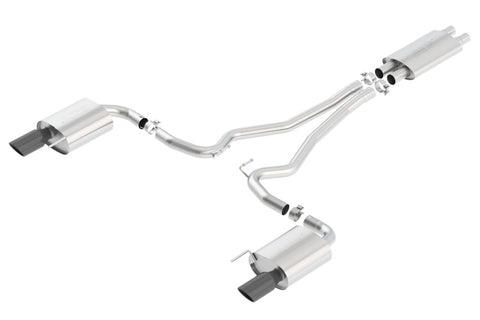 Borla Touring Cat-Back 15 Ford Mustang GT 5.0L V8 MT/AT 2.5in pipe Black 4in tip - 140589BC